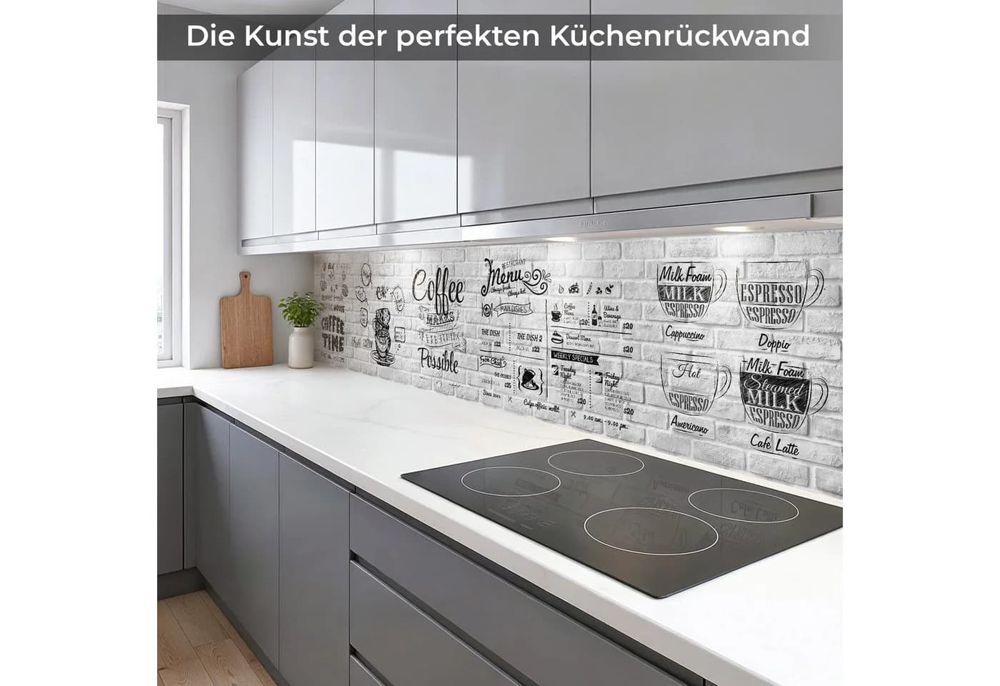 Rodnik Küchenrückwand Coffee Menu ABS-Kunststoff Platte Monolith