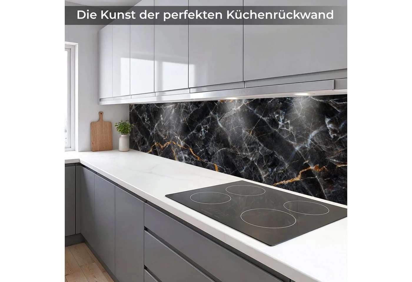 Rodnik Küchenrückwand Marmor Schwarz ABS-Platte