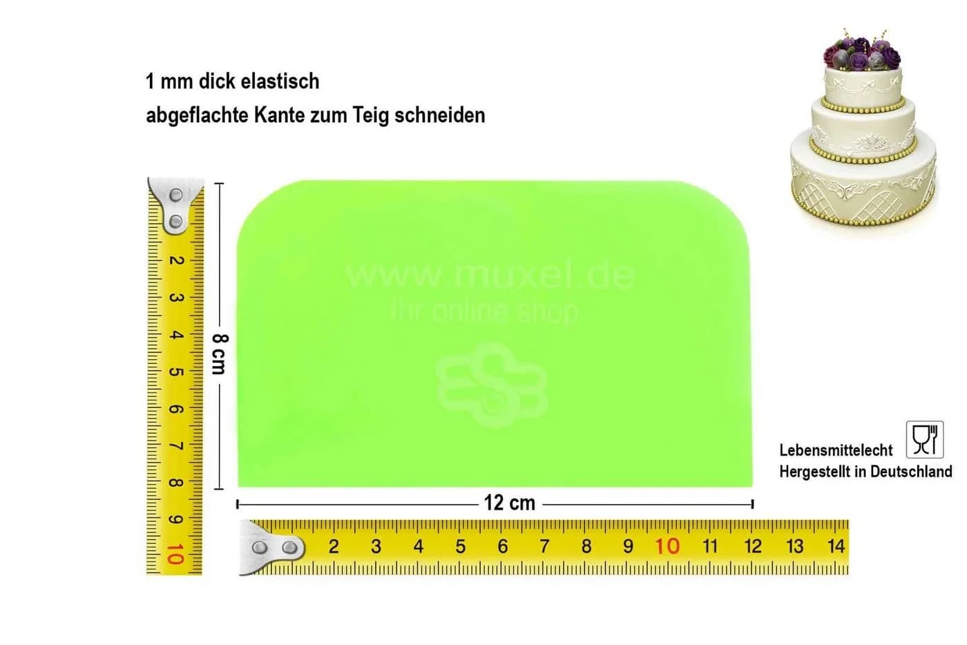 Muxel Teigschaber Set Bunt 12 Stück aus Kunststoff
