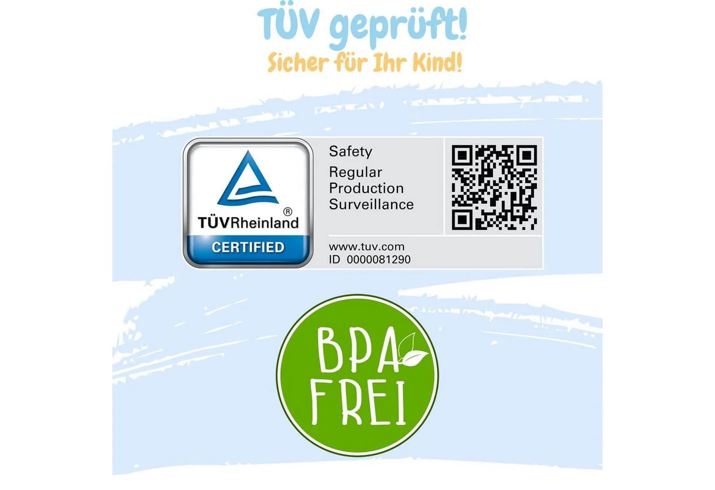 Babykajo Kinderhocker Blau - BPA-frei, TÜV-zertifiziert, Anti-Rutsch