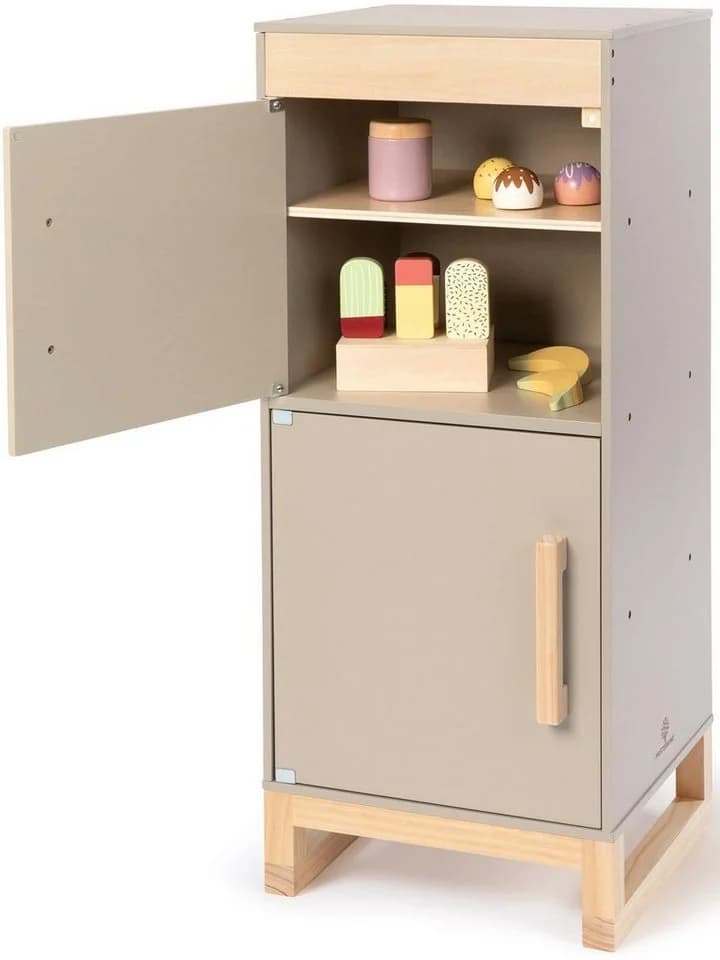 MUSTERKIND Kinder-Kühlschrank Ficus Skandinavisch Grau/Natur