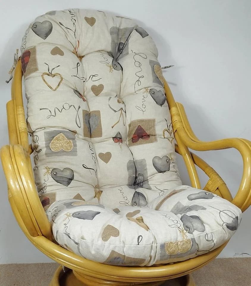 Rattani Sesselauflage Polster für Schaukelstuhl Drehsessel 135 cm Mirha Love
