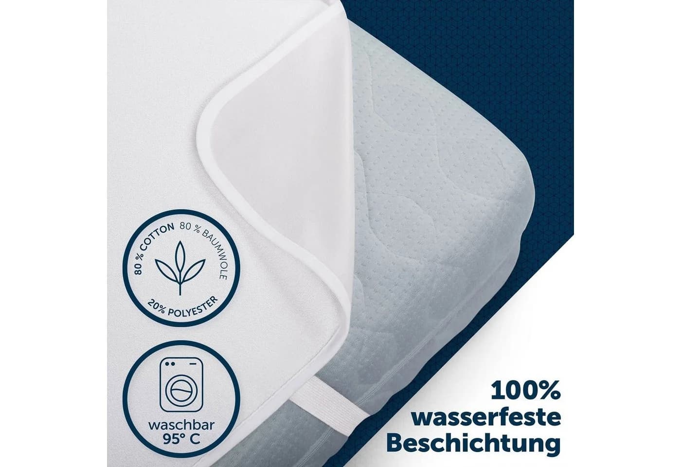 Blumtal Matratzenschoner wasserdicht weiß Frottee