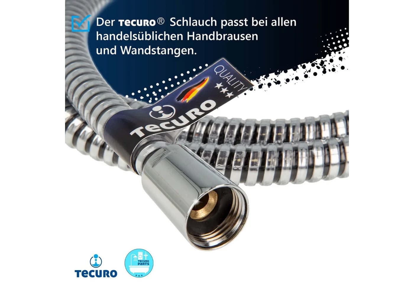 tecuro Brauseschlauch ROYAL Metalleffekt KTW-zertifiziert
