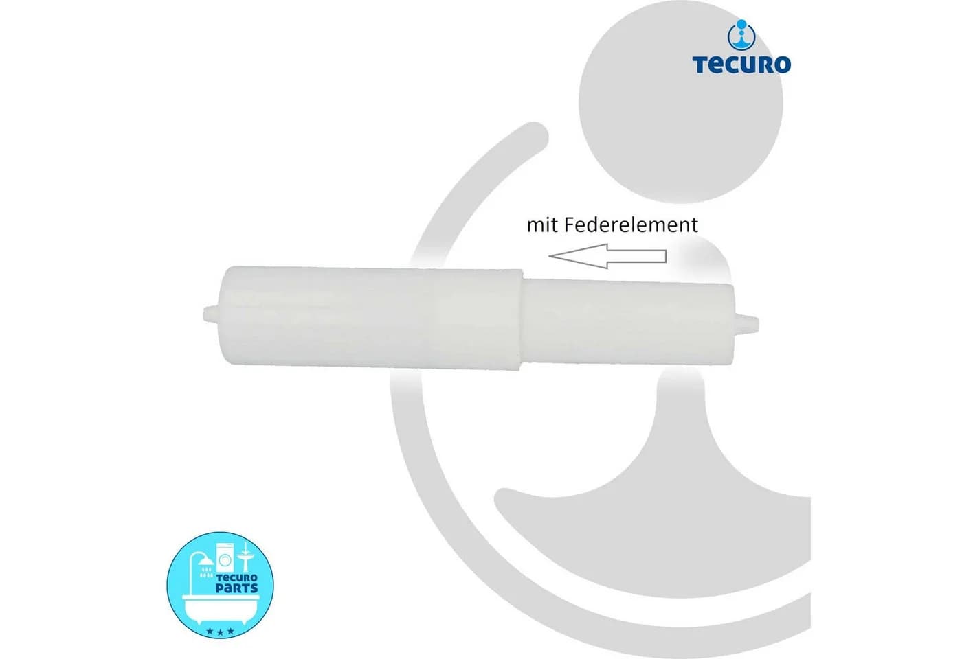 tecuro Toilettenpapierhalter Ersatzrolle Weiß Kunststoff