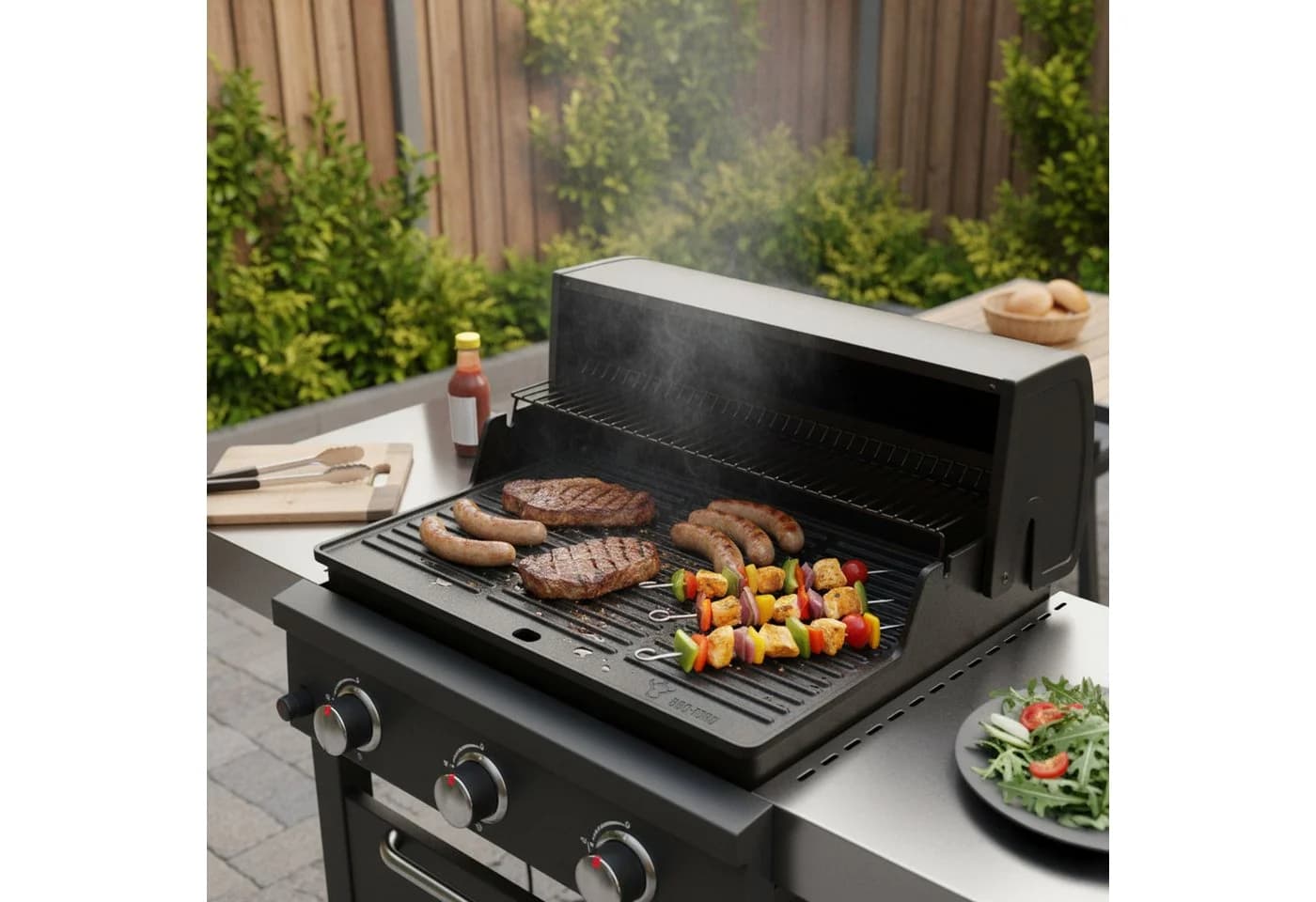 BBQ-Toro Gusseisen Grillplatte Wendeplatte 41,5x27,5 cm