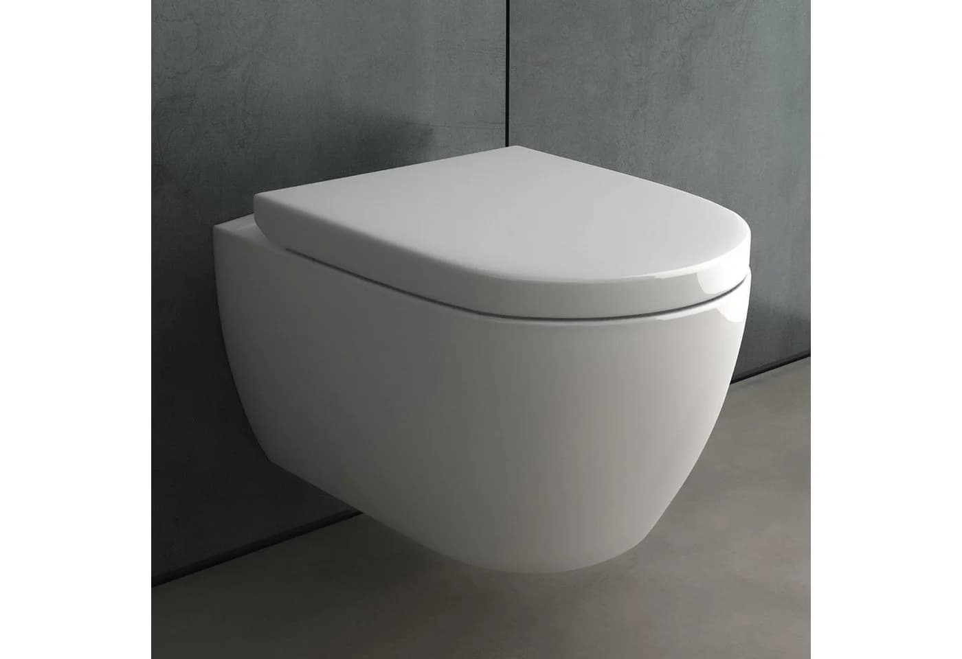 Alpenberger Tiefspül-WC Spülrandlos mit Absenkautomatik