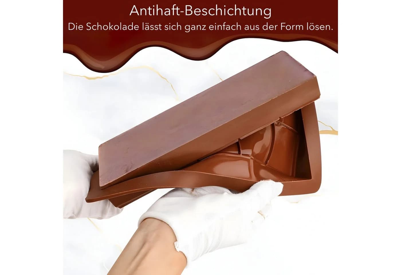 AVANA Schokoladenform Silikon Braun 2-tlg. Antihaft