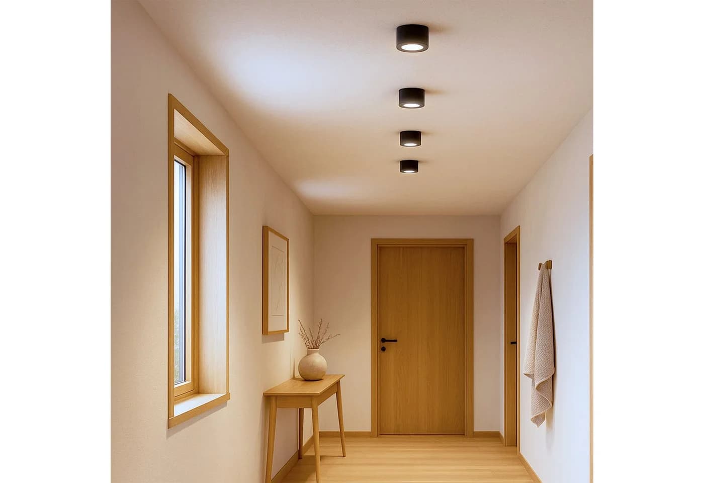 SSC-LUXon LED Aufbaustrahler LANTI Deckenspot rund schwarz schwenkbar