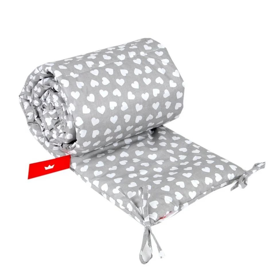 BabyLux Bettnestchen Grau 210x30cm Babybett Umrandung