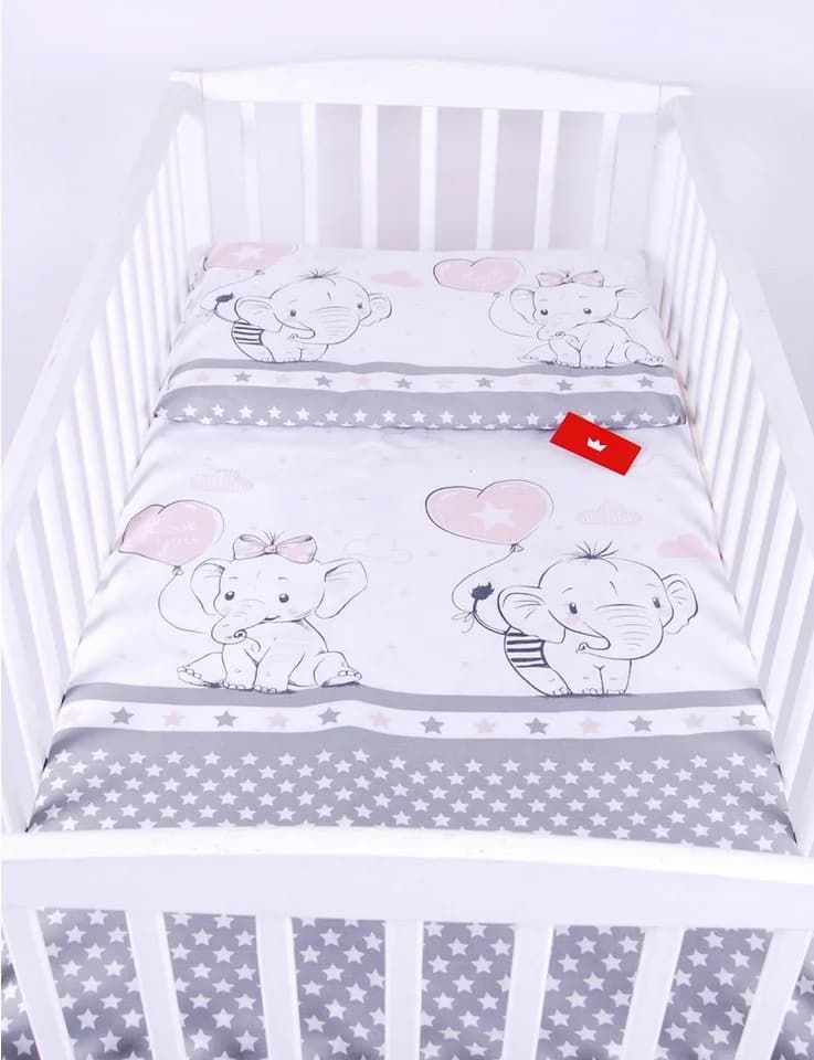 BabyLux Kinderbettwäsche 90x120 cm Rosa 100% Baumwolle