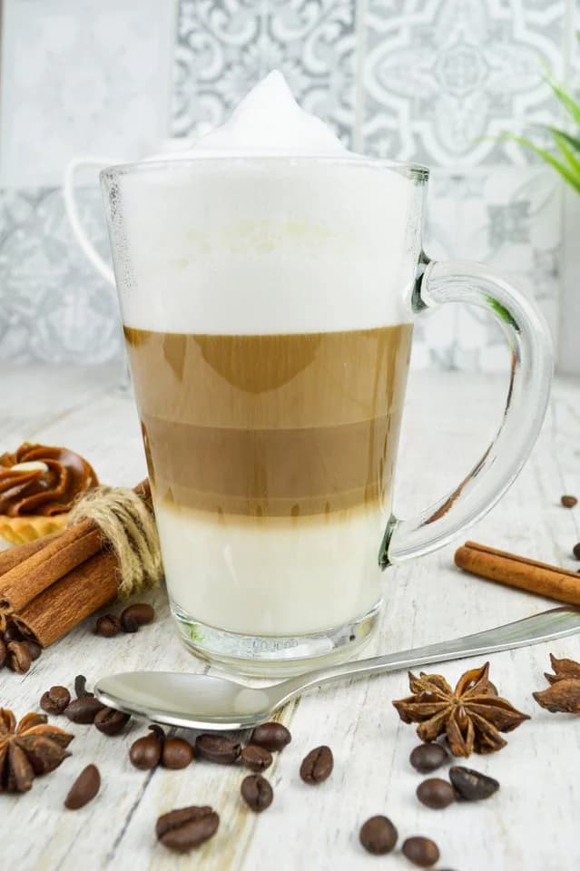 Sendez Latte-Macchiato-Glas Set 6-tlg. mit 6 Löffeln 300ml Glas