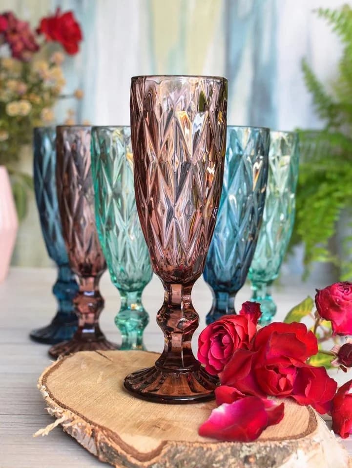 Sendez Sektglas 6er-Set Bunt Glas 150ml