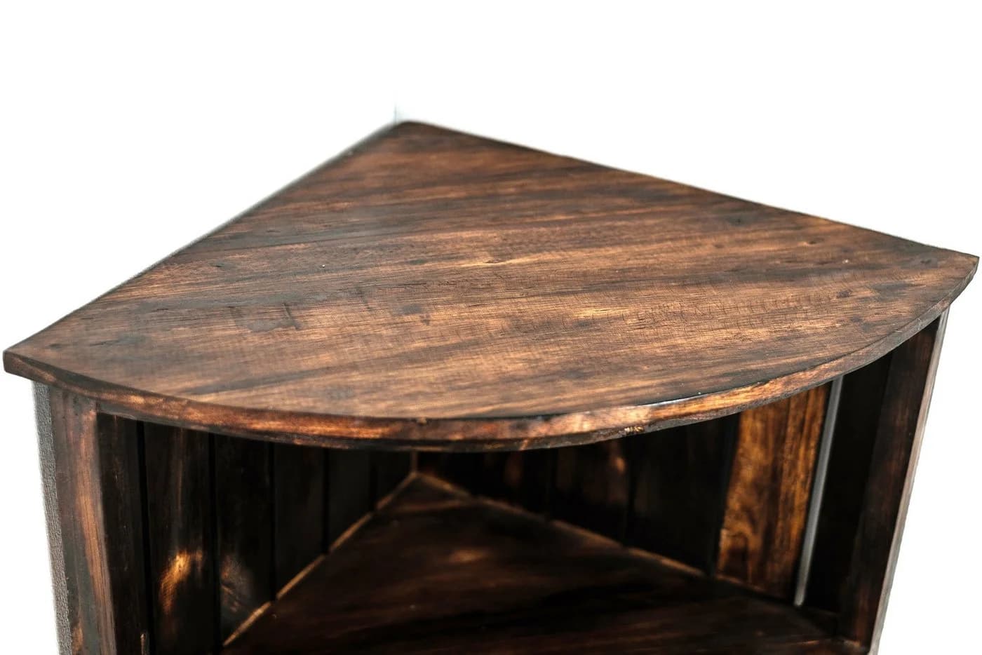 livasia Eckregal Bali Braunes Holzregal Handgefertigt
