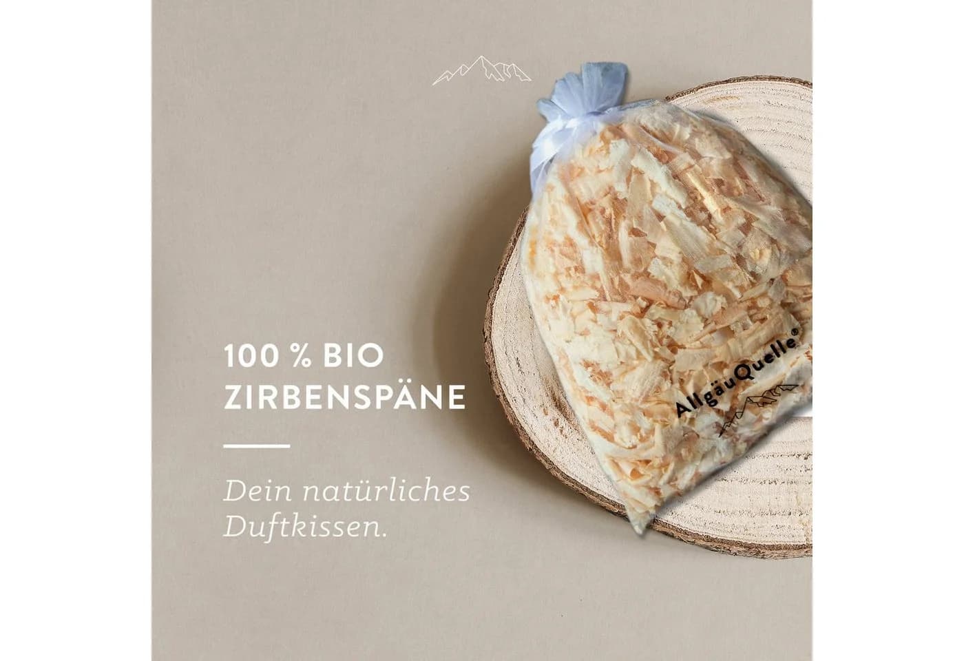 Allgäuquelle Zirbenkissen Bio Zirben-Säckchen mit 100% Bio-Zirbenspäne