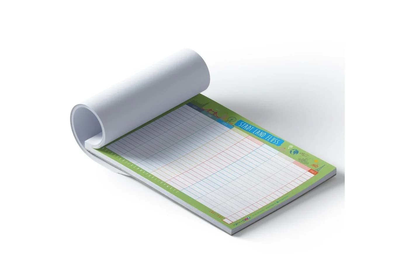 itenga Spieleblock Stadt Land Fluss DIN A5 50 Blatt