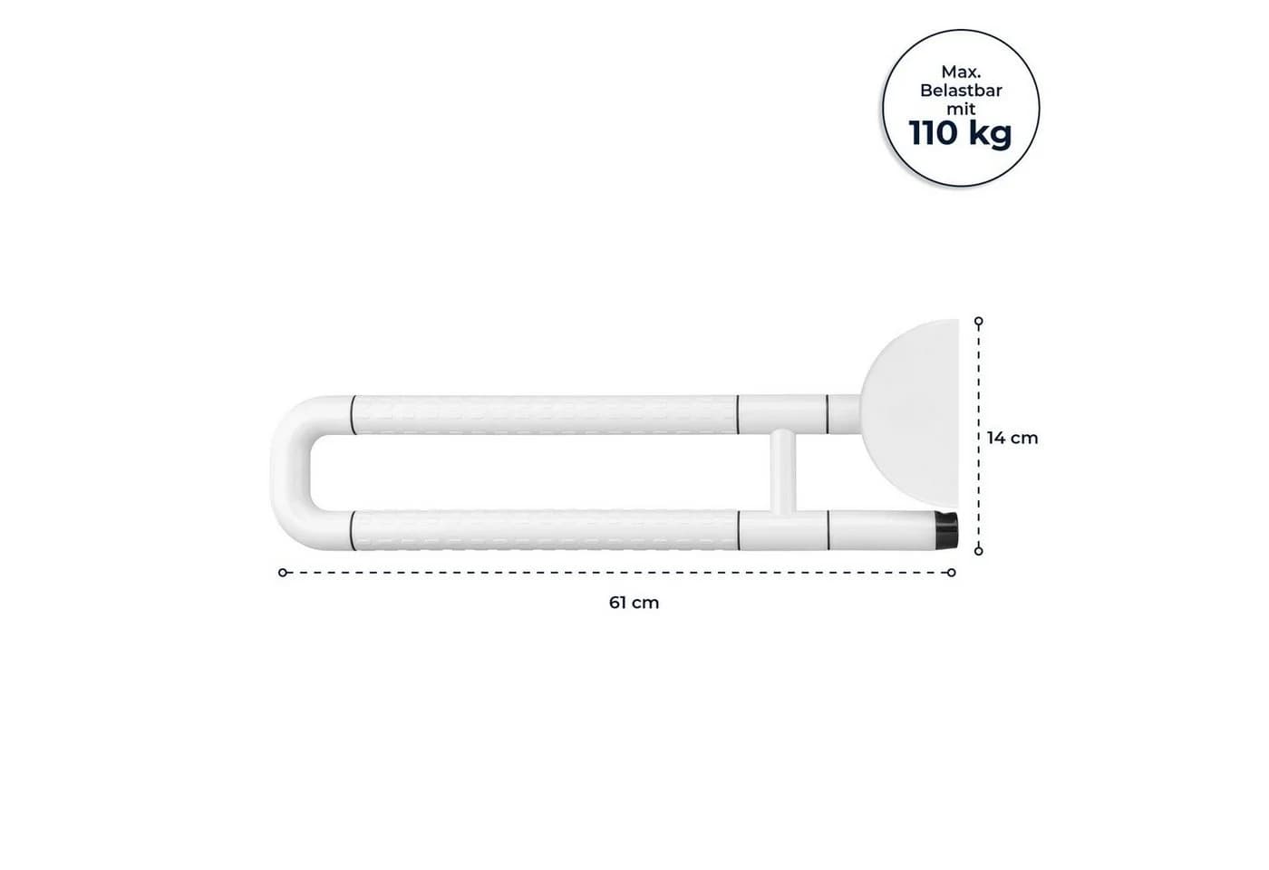 flexilife Klappbarer Toiletten Stützgriff Wandmontage 110kg