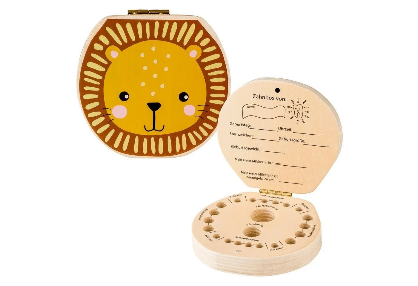 hej kiddo Zahndose Kinder Zahnbox mit Tiermotiven