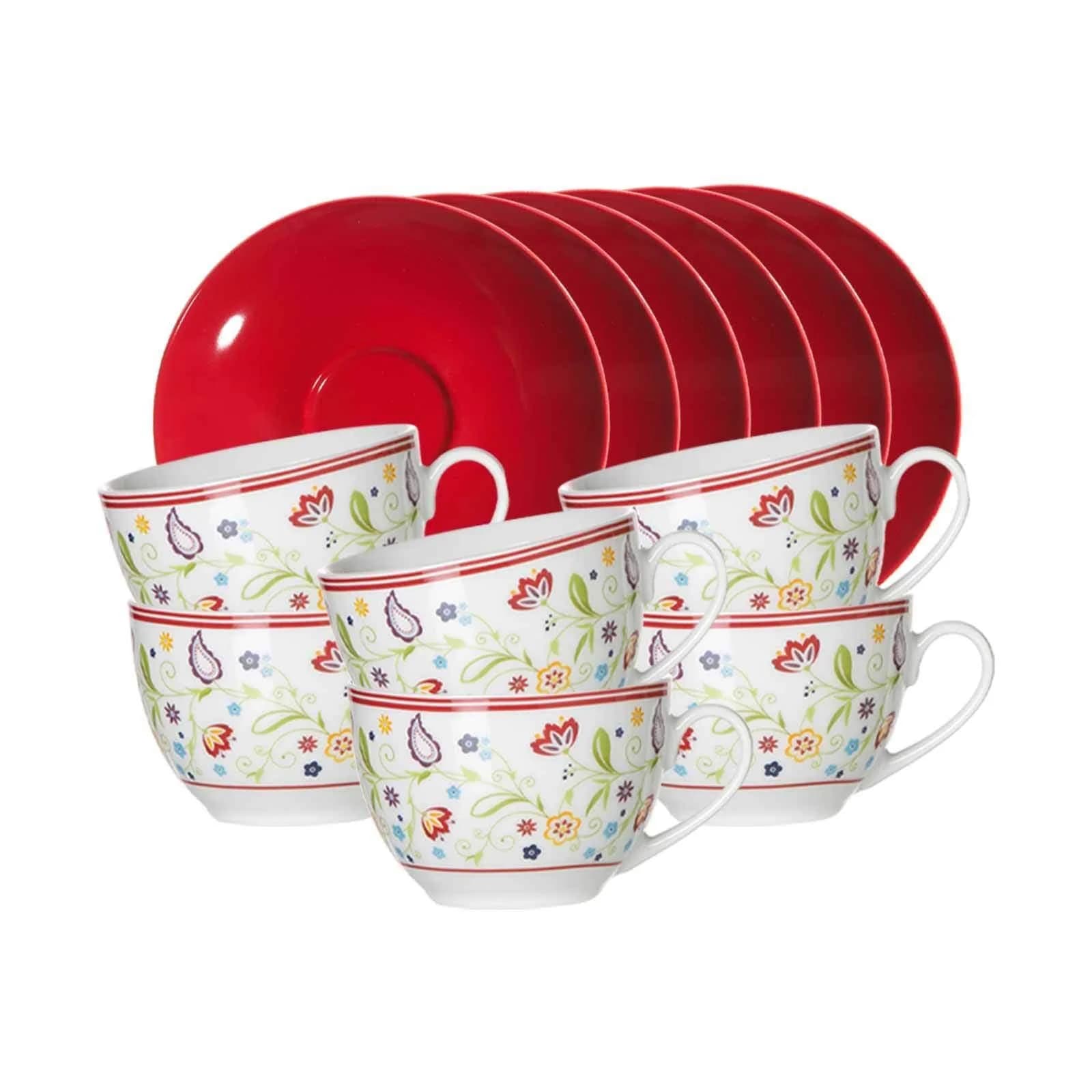 RITZENHOFF & BREKER Frühstückstassenservice Shanti Doppio 12er Set bunt