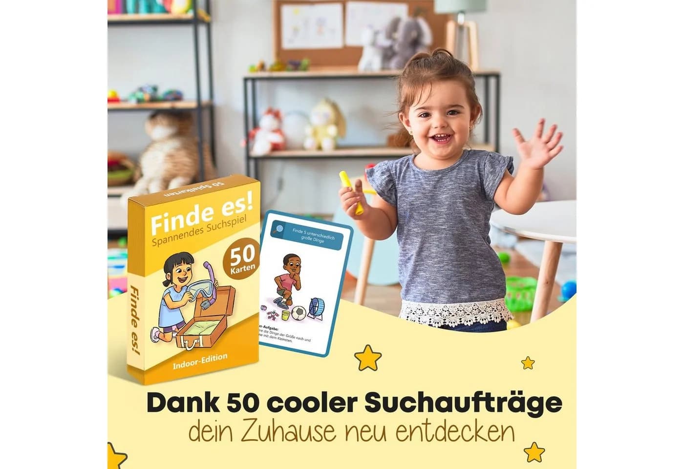 GLÜCKSWOLKE Spiel Outdoor & Indoor Schatzsuche für Kinder