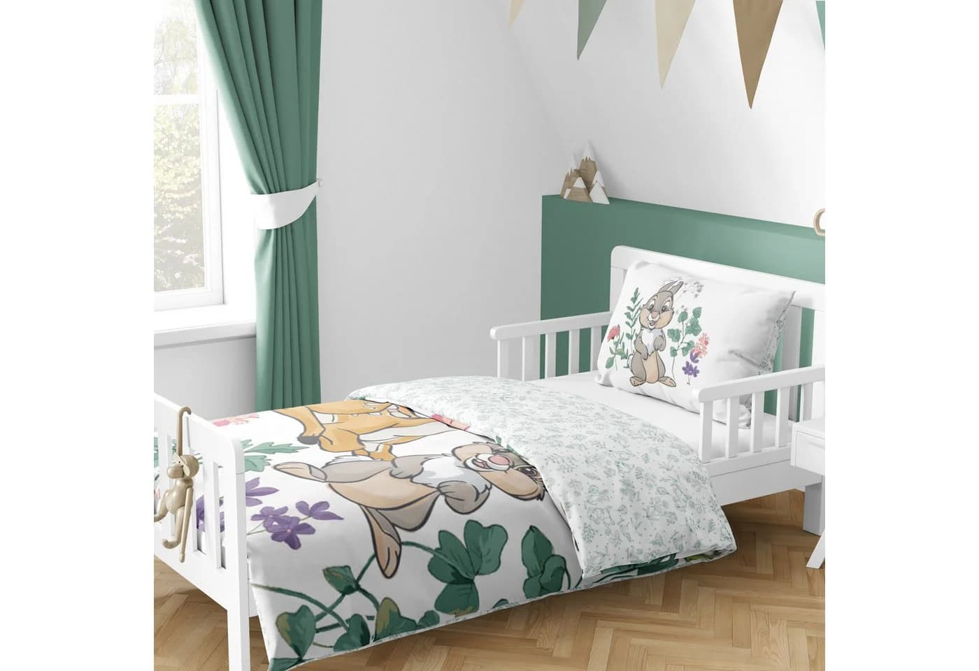 MTOnlinehandel Babybettwäsche Bambi Flower Disney 100% Baumwolle