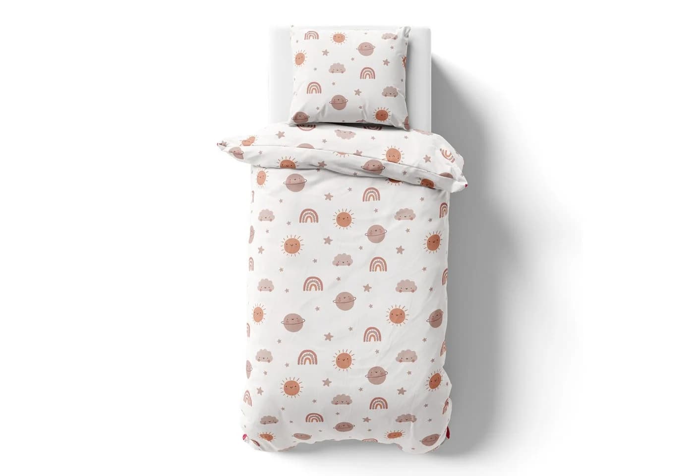 MTOnlinehandel Kinderbettwäsche Boho Dreams Weiß Beige 100% Baumwolle