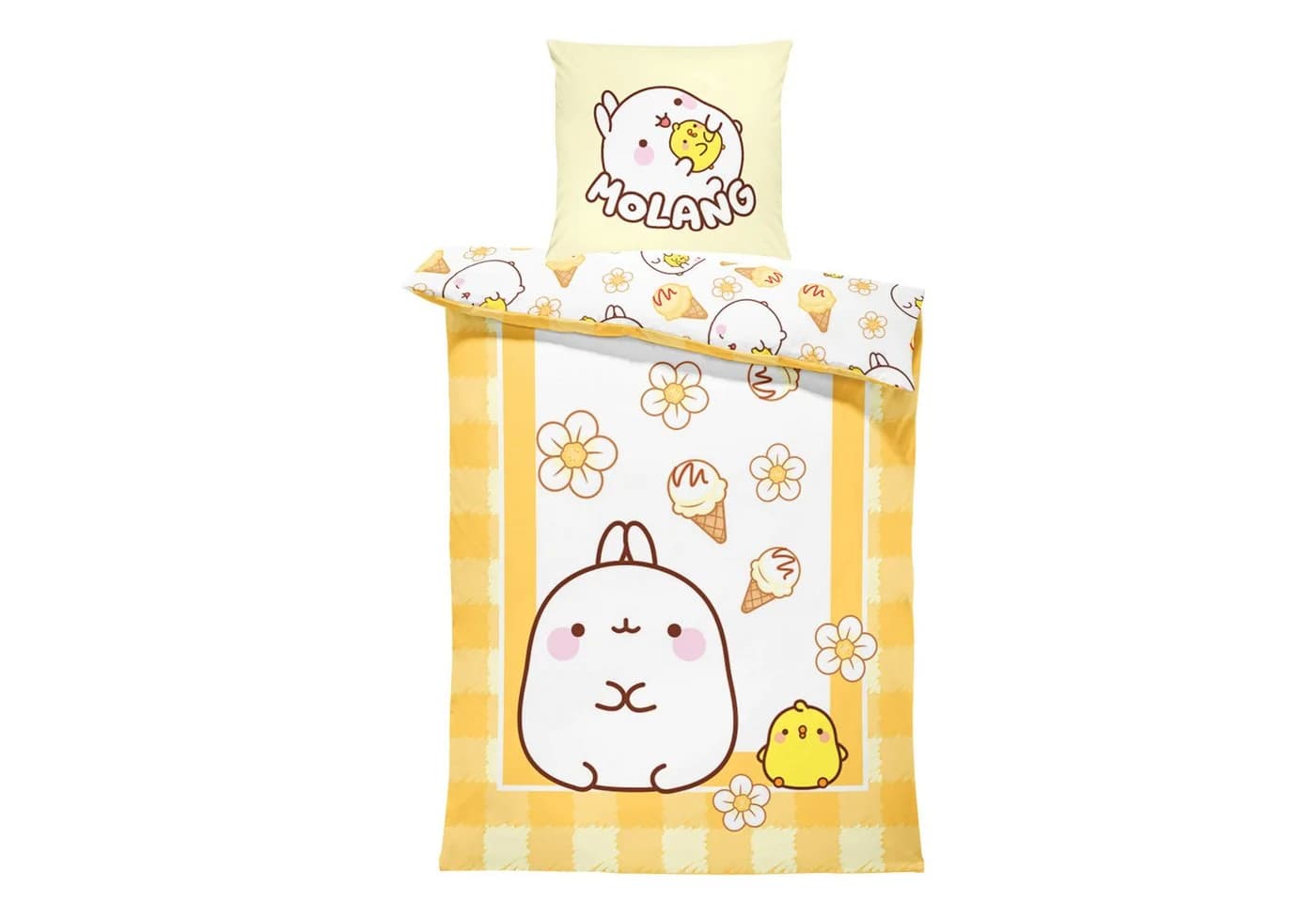 Molang Kinderbettwäsche 135x200 Butter Yellow Renforcé Baumwolle