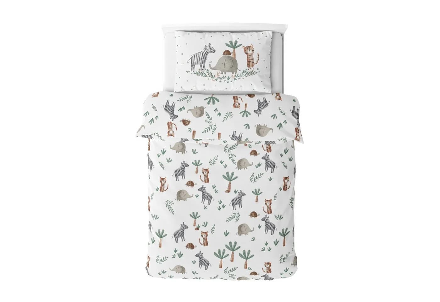MTOnlinehandel Babybettwäsche Safari 100x135 cm Jersey 100% Baumwolle Bunt