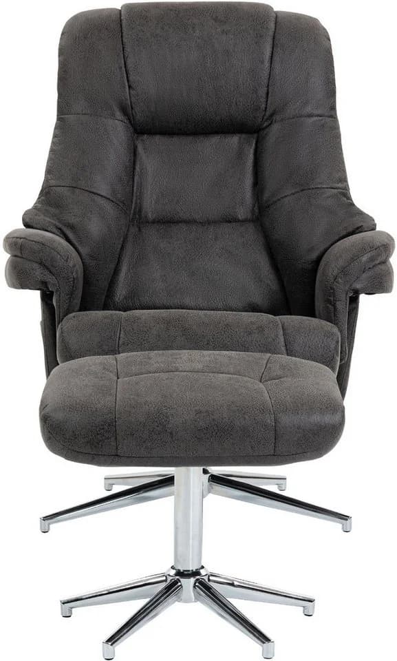TV-Sessel Burnaby Anthrazit mit Hocker und Relaxfunktion