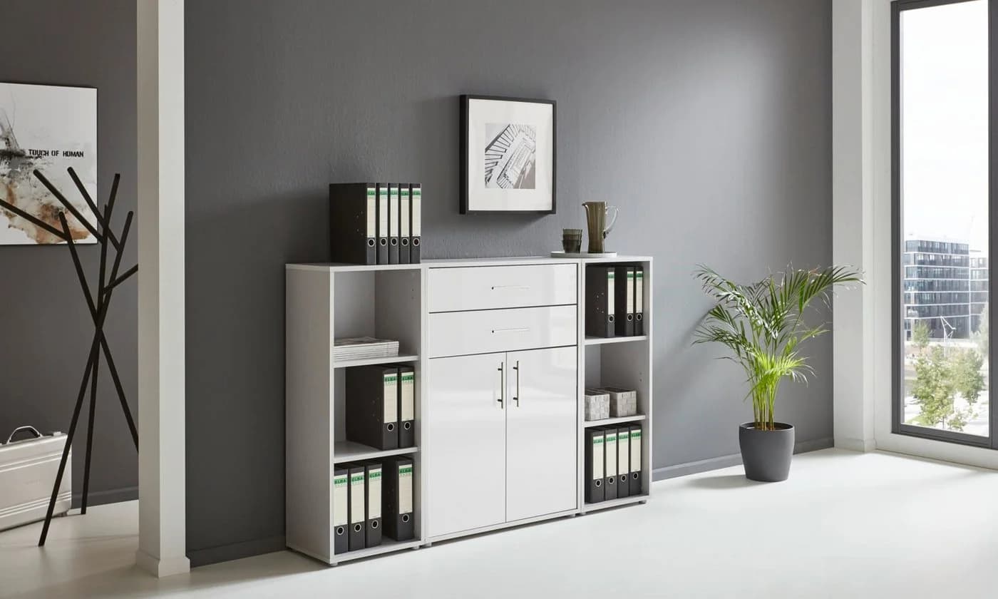 BMG Möbel Aktenschrank Office Edition Set 13 mit Metallgriffen
