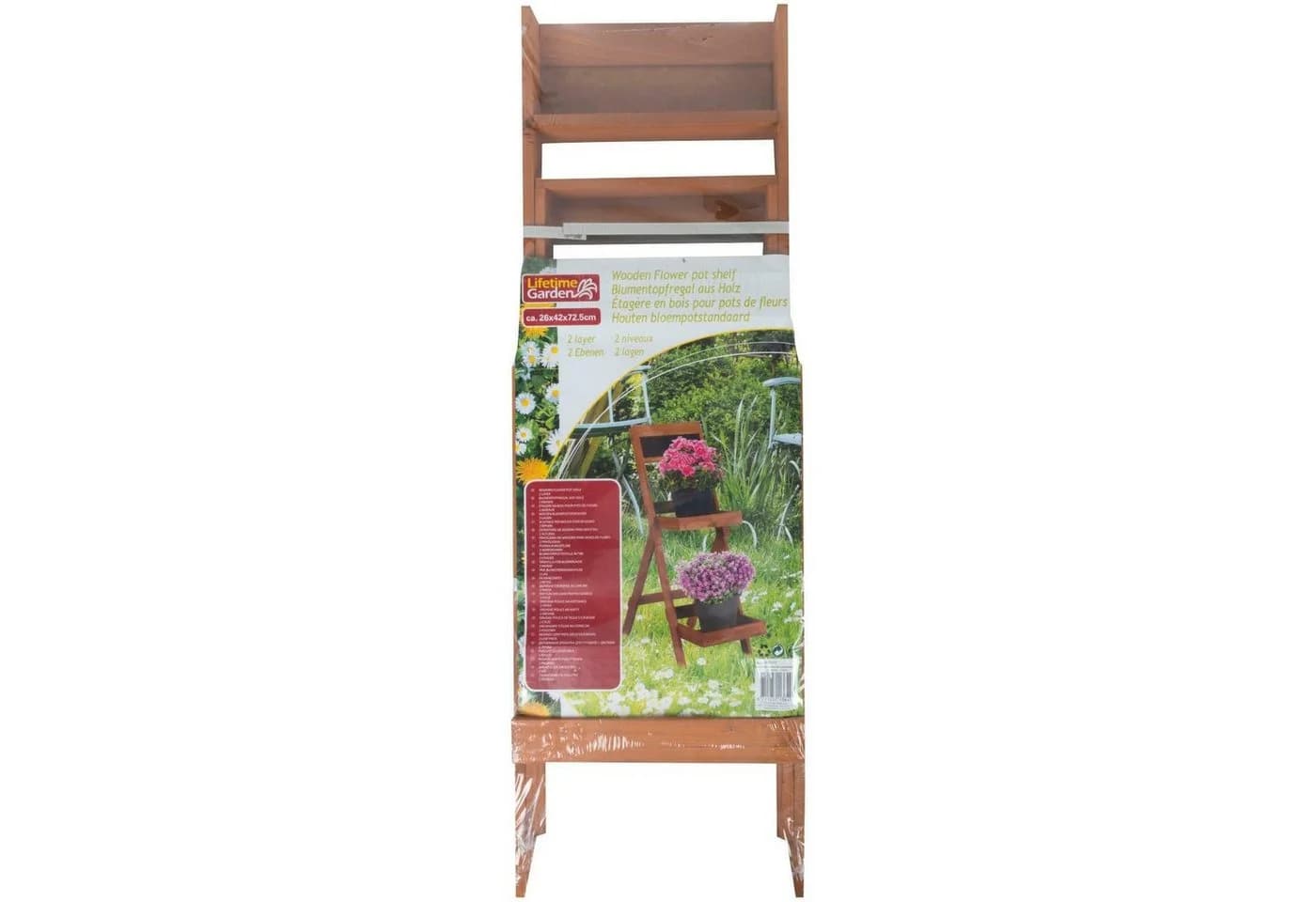 Warenhandel König Pflanzentreppe Braun Klappbar mit Kreidetafel