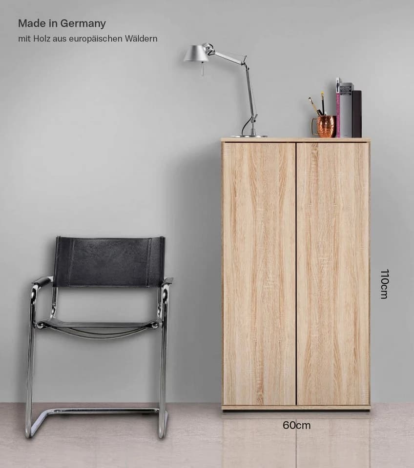 mokebo Mehrzweckschrank Der Schlanke Braun Holzwerkstoff