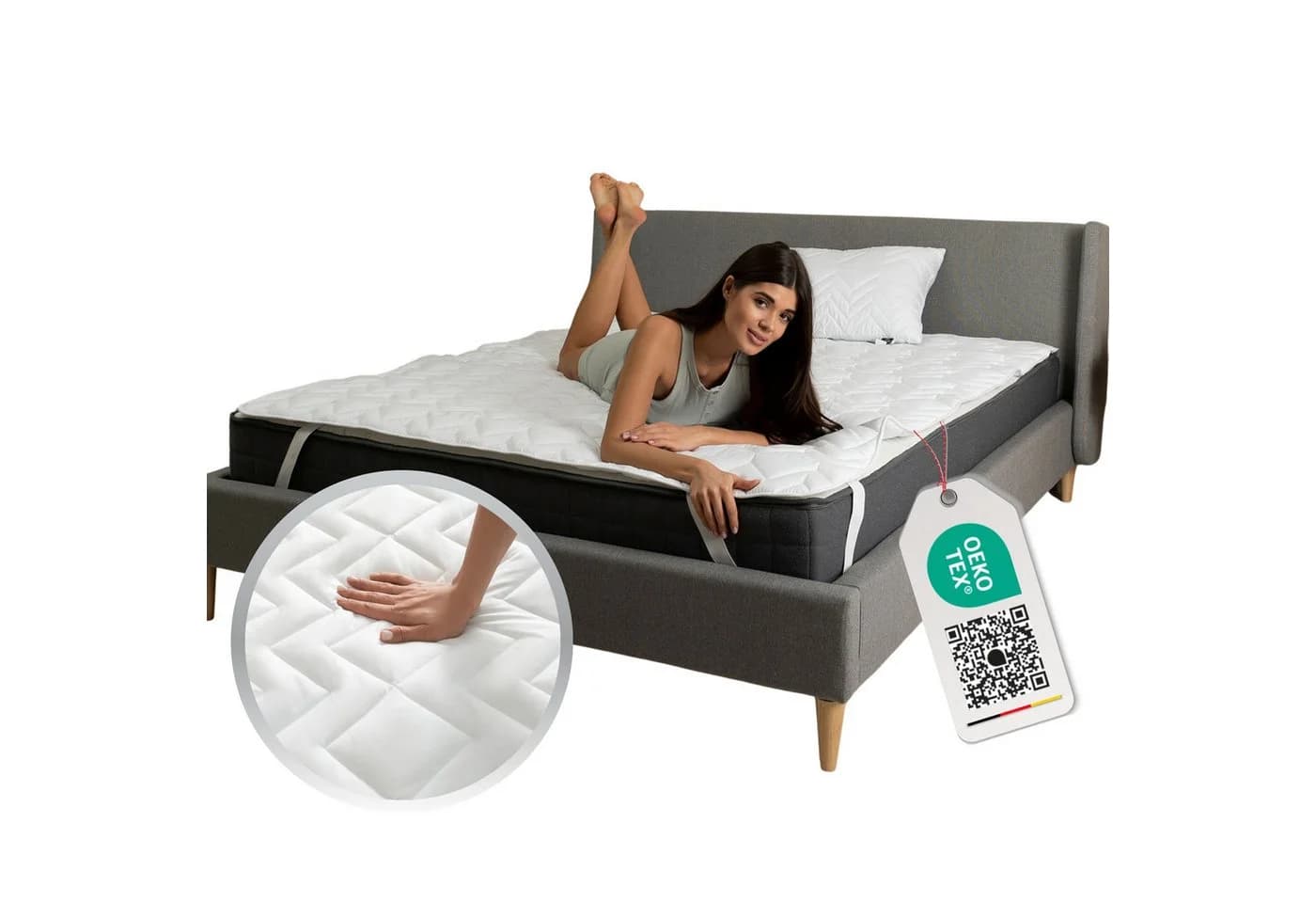 SEI Design Matratzenschoner Ergonomisch Gesteppt Mikrofaser