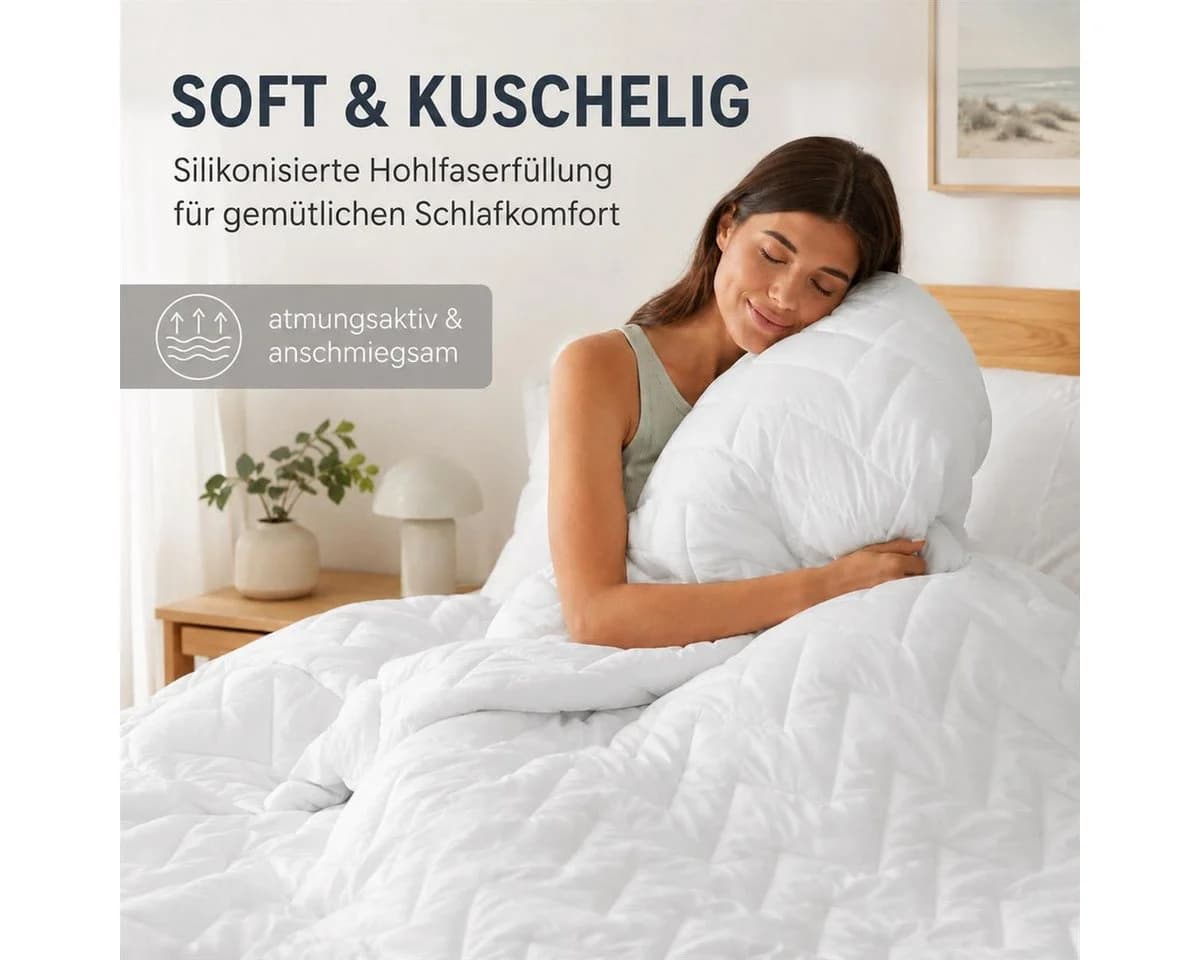 SEI Design Microfaserbettdecke Winter Steppdecke Kochfest