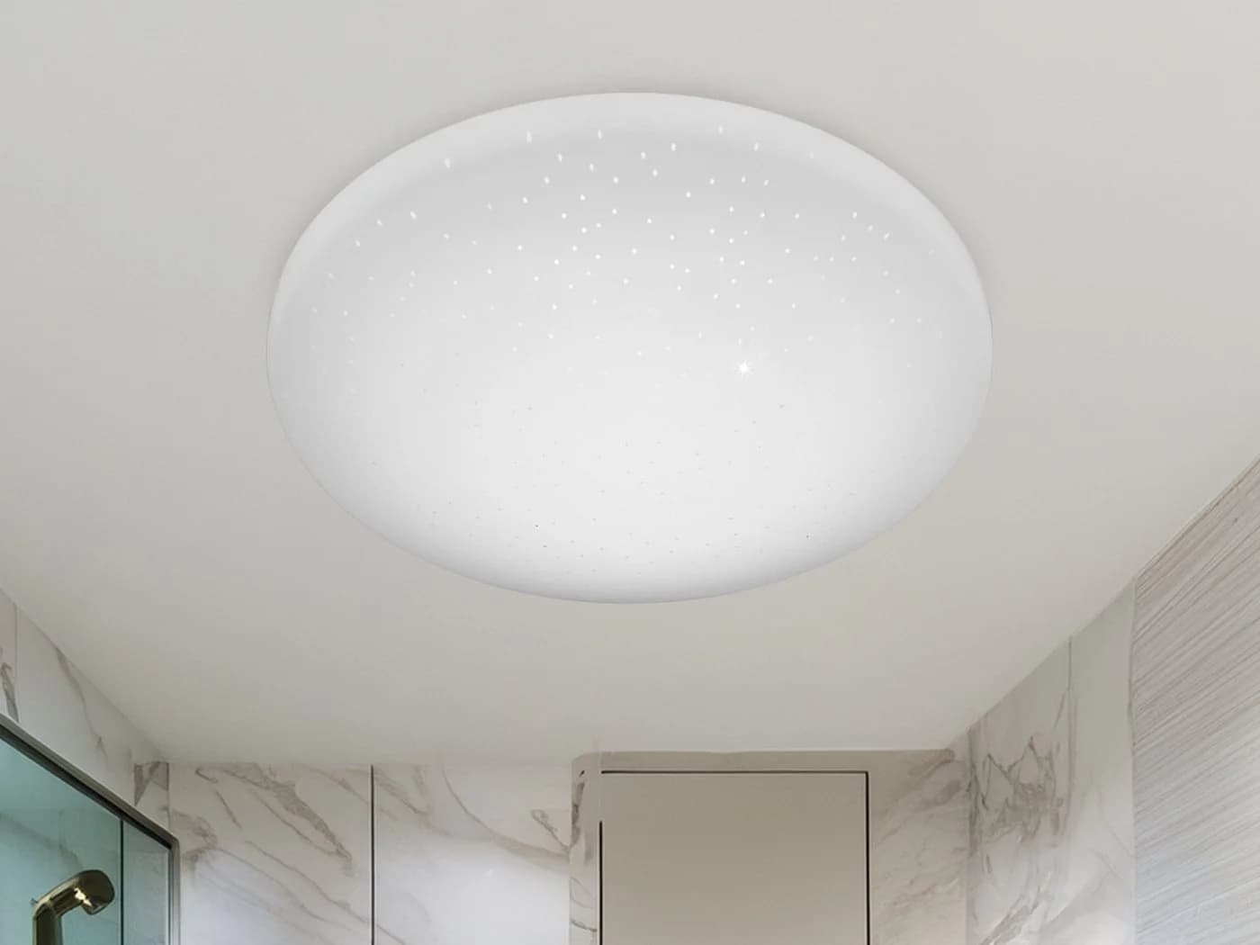 meineWunschleuchte LED Deckenleuchte SILMA Weiß Sternenhimmel IP44