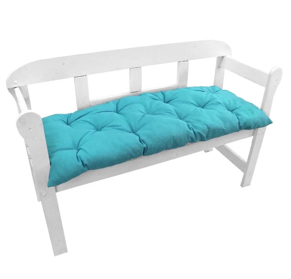 NYVI Bankauflage Ibiza 110x45 cm Aqua - Bequeme Gartenbank Auflage