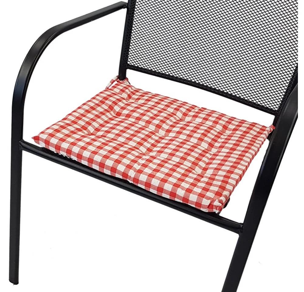 NYVI Stuhlkissen Nizza 2er Set Rot Elegante Steppung