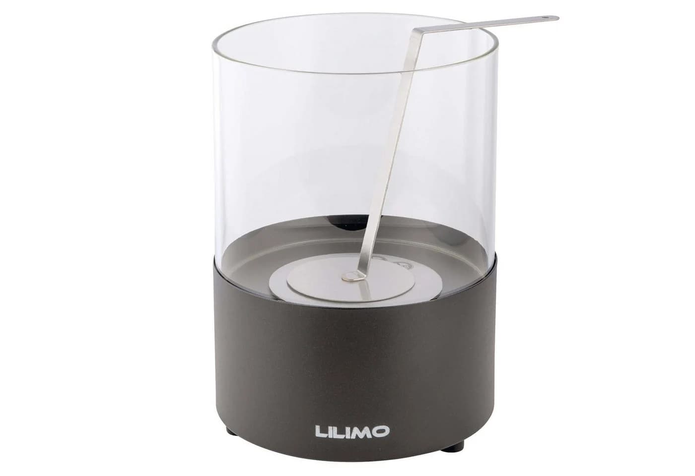 LILIMO Tischkamin MODENA mit Stahlsockel und Glas