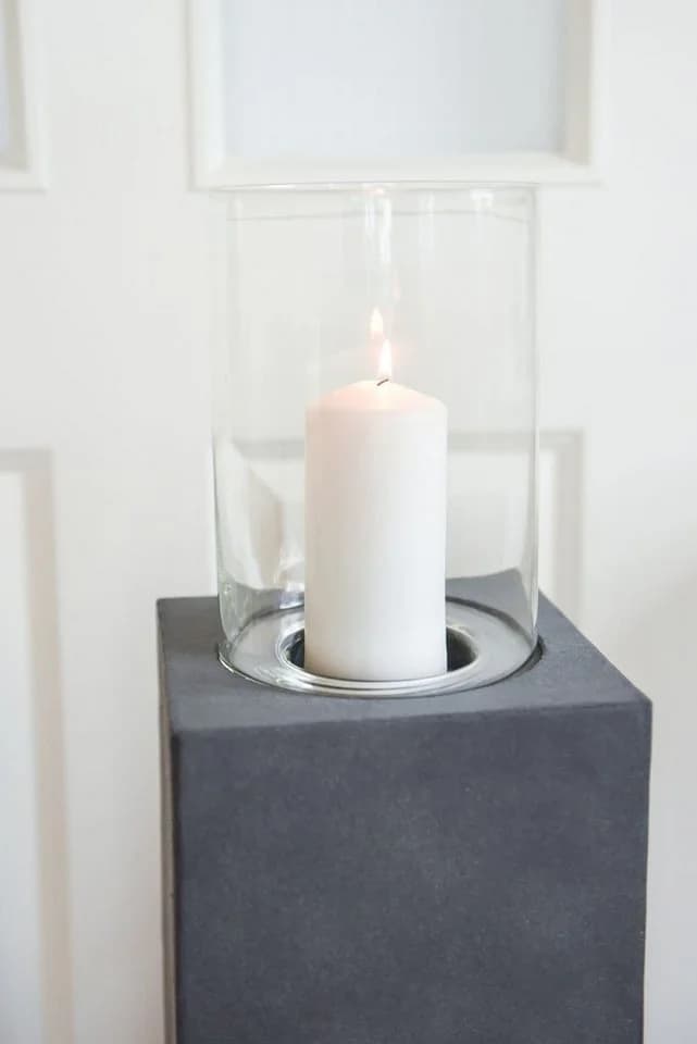 VIVANNO Bodenwindlicht LUMIRA Felsgrau Fiberzement mit Glas