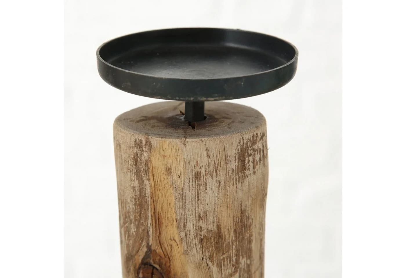 Spetebo Tischkerzenhalter 3er Set Eukalyptus Holz Metall