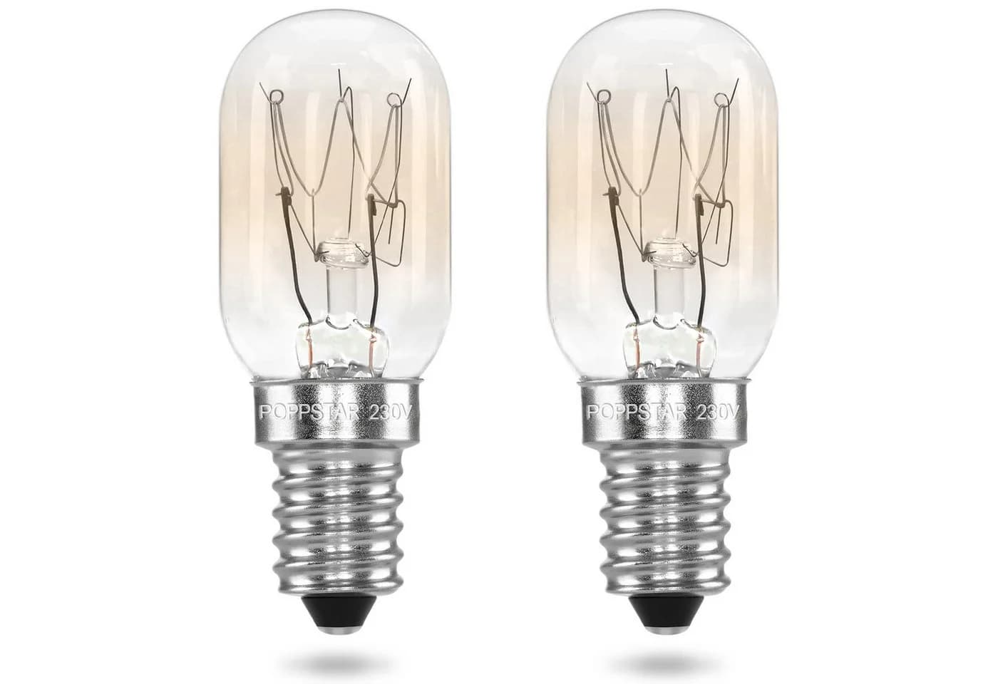 Poppstar Kühlschranklampe E14 15W Warmweiß T20 Kapsel
