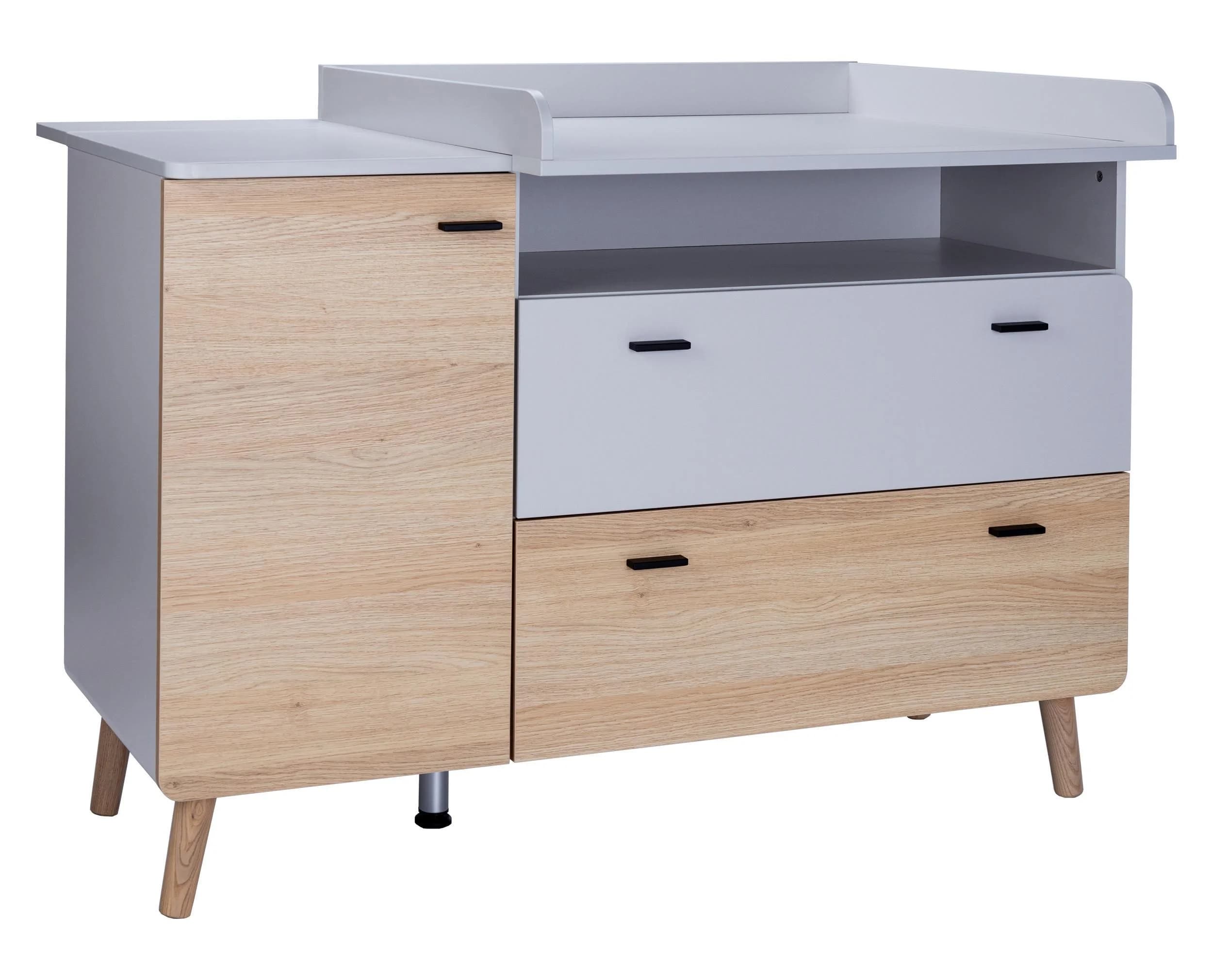 Arthur Berndt WICKELKOMMODE Lovis XL Hellgrau Braun