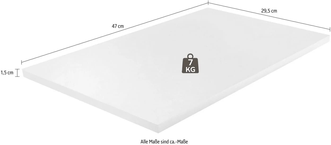 Procontour Einlegeboden Clara Weiß 2-tlg. mit Bodenträgern