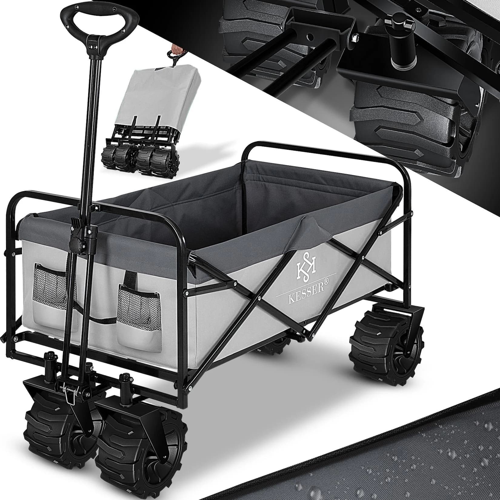 KESSER® Bollerwagen faltbar mit Breite Reifen
