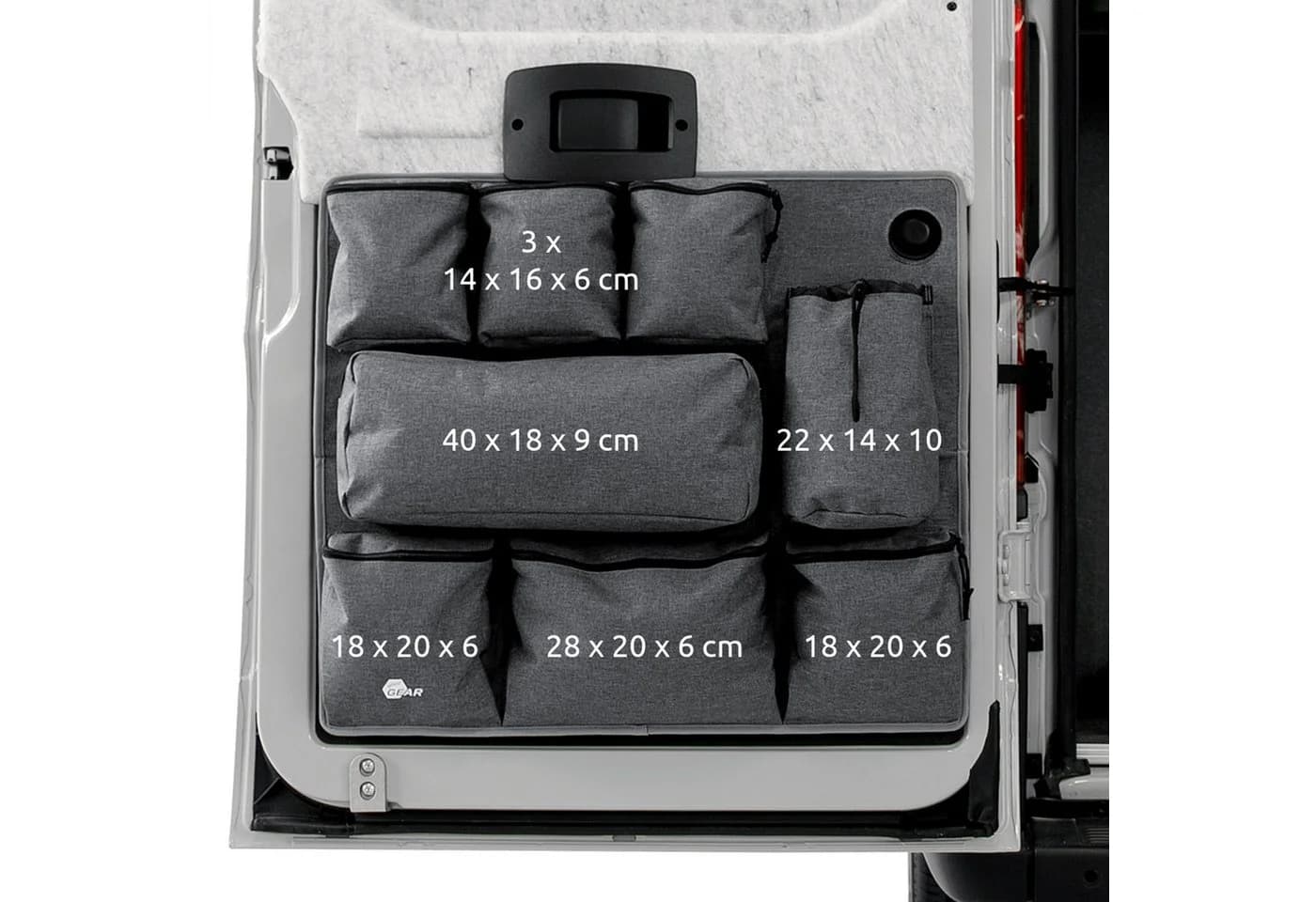 yourGEAR Aufbewahrungstasche Ortles L Grau Organizer für Wohnmobil