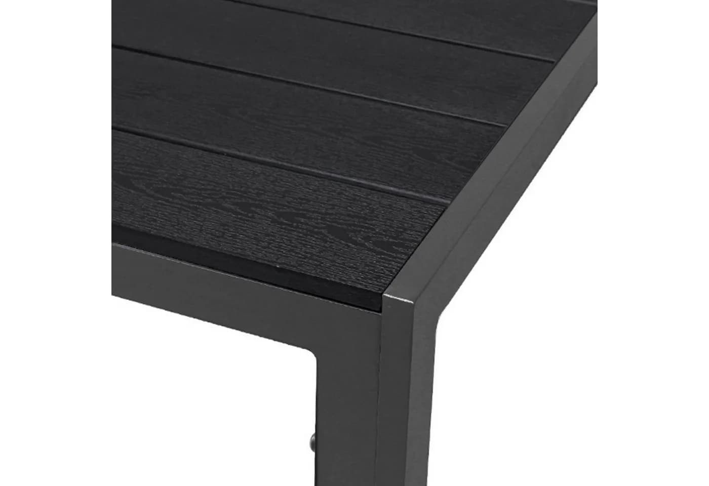 INDA-Exclusiv Gartentisch Aluminium WPC Anthrazit/Schwarz 90x90cm