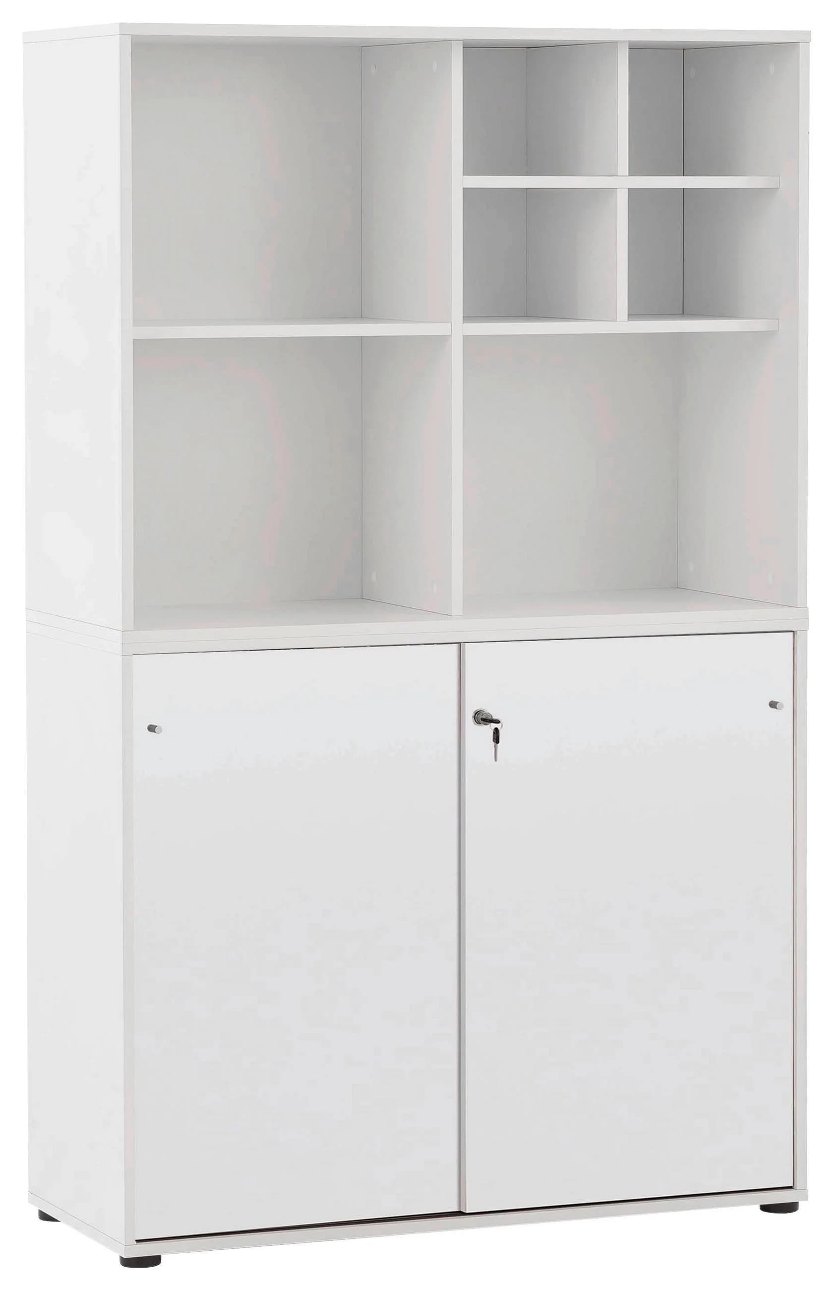 SCHILDMEYER Aktenschrank Serie 400 Weiß mit Schiebetüren