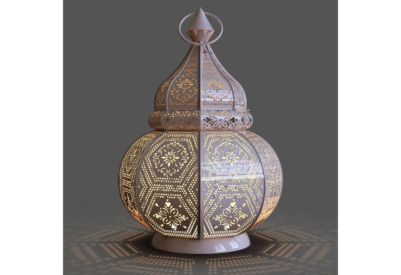 Marrakesch Orient & Mediterran Interior Teelichthalter Orientalische Laterne Dekoration Maha Weiss