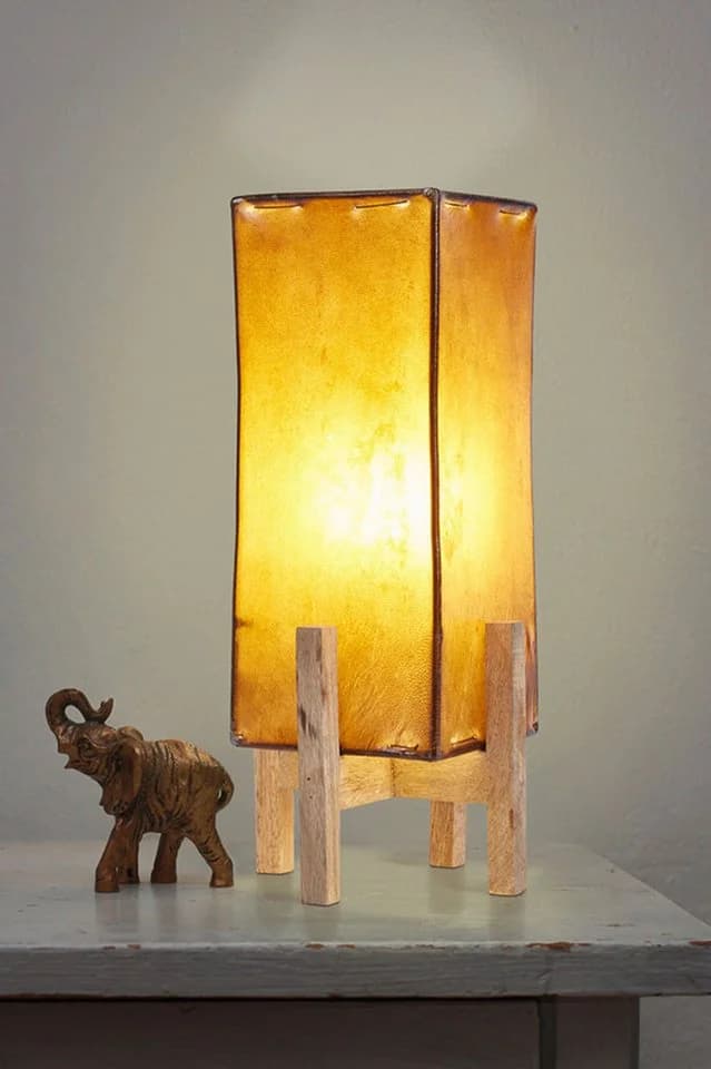 Marrakesch Orient & Mediterran Interior Nachttischlampe Untergestell Janka Braun 15cm Handarbeit