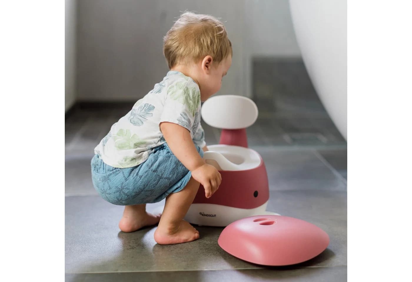 KINDSGUT Töpfchen Wal Rosa 2-in-1 Funktion